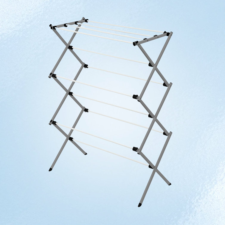 Rebrilliant Stainless Steel Foldable Accordion Drying Rack Wayfair Canada